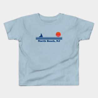 North Beach, NJ - Sailboat Sunrise Kids T-Shirt